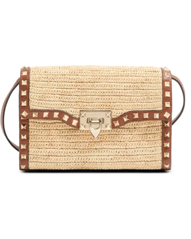 Valentino Garavani Kleine Rockstud Schultertasche - Nude Nude