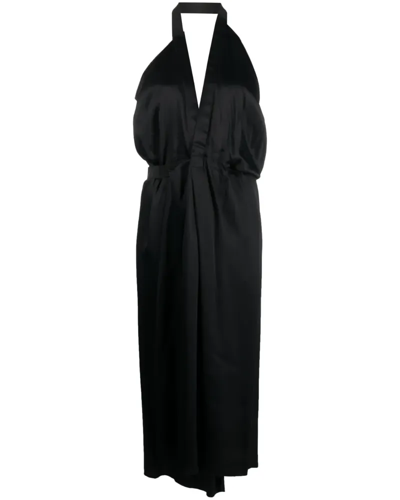 Maison Margiela Neckholder-Abendkleid aus Satin - Schwarz Schwarz
