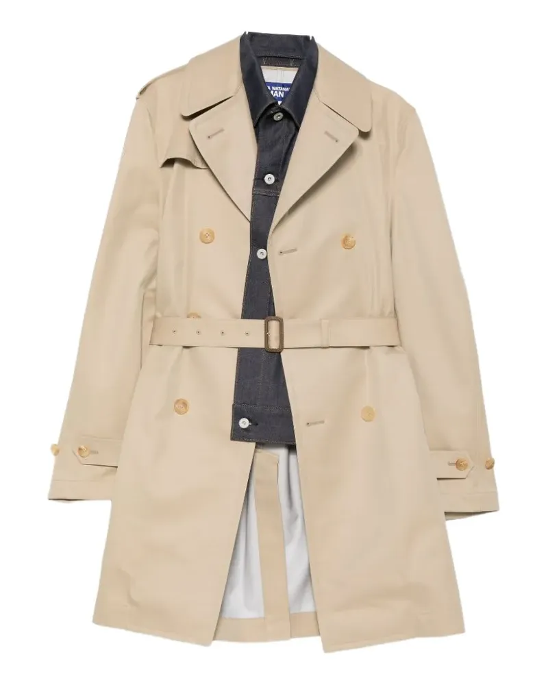 Junya Watanabe double-breasted belted coat - Nude Nude
