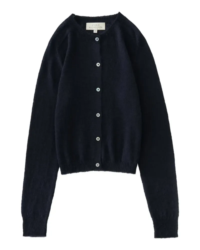 Studio Nicholson Gerippter Iska Cardigan - Blau Blau