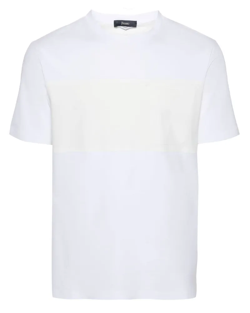 Herno Scuba-T-Shirt mit eingeprägtem Logo - Weiß Weiß