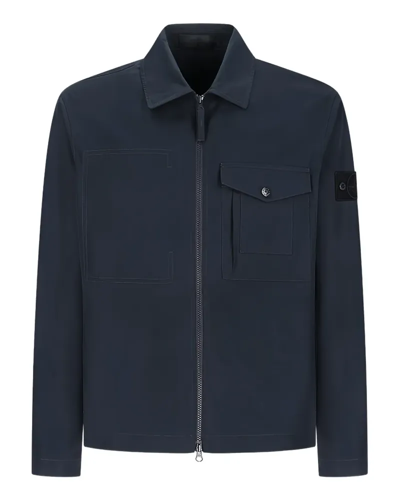 Stone Island All-Weather Jacke mit Reißverschluss - Blau Blau