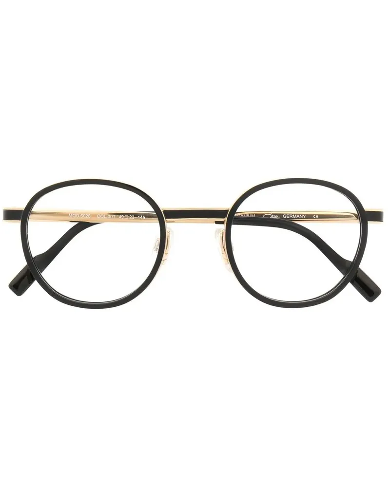 CAZAL Runde Brille mit Glanzoptik - Schwarz Schwarz