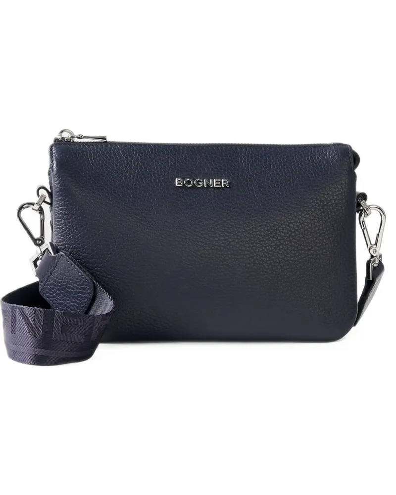 Bogner Wallis Taja Schultertasche aus gekörntem Leder - Blau Blau