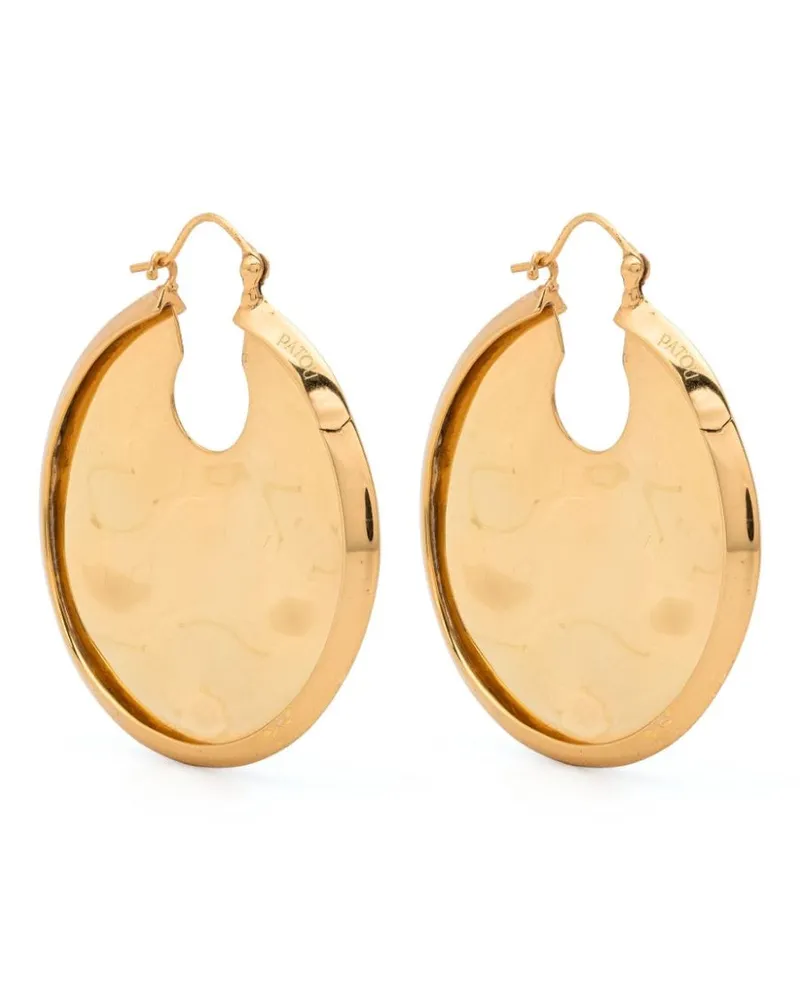Patou Creolen mit gehämmertem Design - Gold Gold