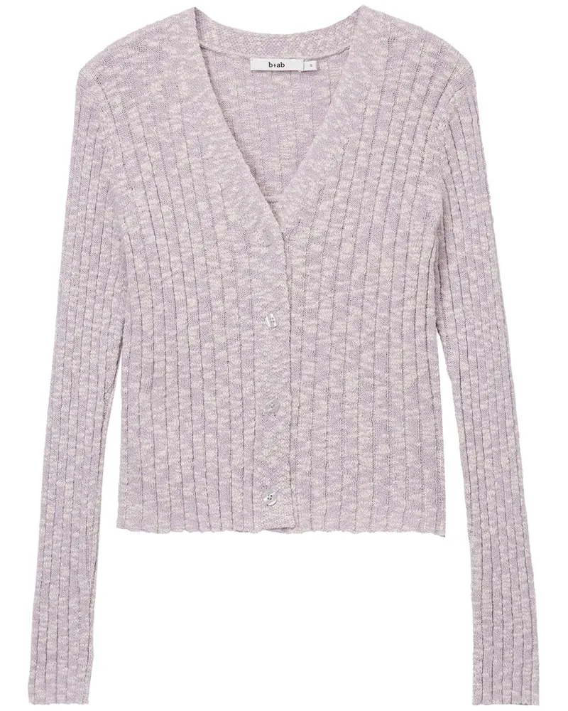 b+ab Gerippter Cardigan - Rosa Rosa