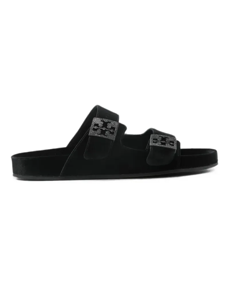 Tory Burch velvet buckle-fastening sandals - Schwarz Schwarz