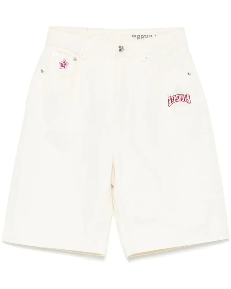 BAPE Shorts mit Logo-Stickerei - Weiß Weiß