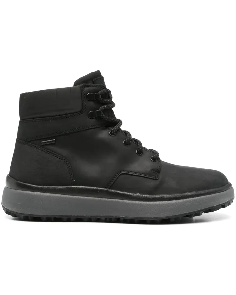 Geox Bikerstiefel aus Leder - Schwarz Schwarz
