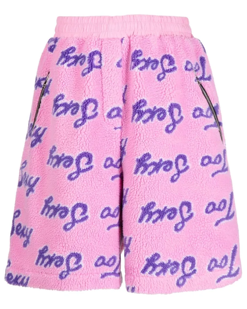 Natasha Zinko Strukturierte Joggingshorts mit Print - Rosa Rosa
