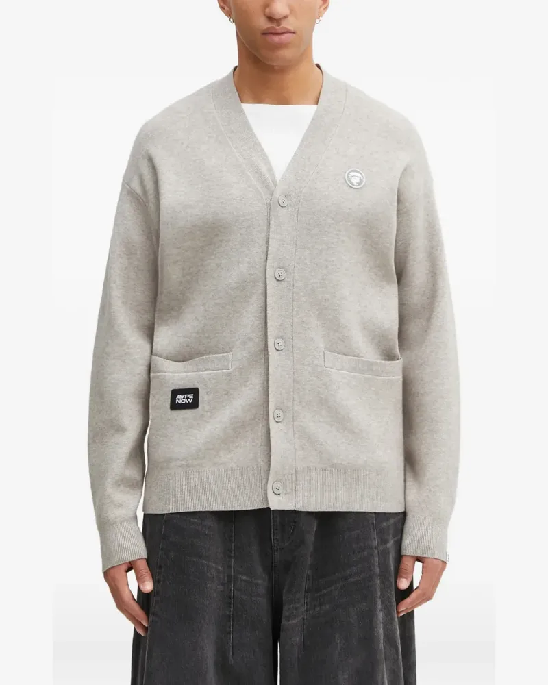 BAPE Cardigan mit aufgesetzter Tasche - Grau Grau