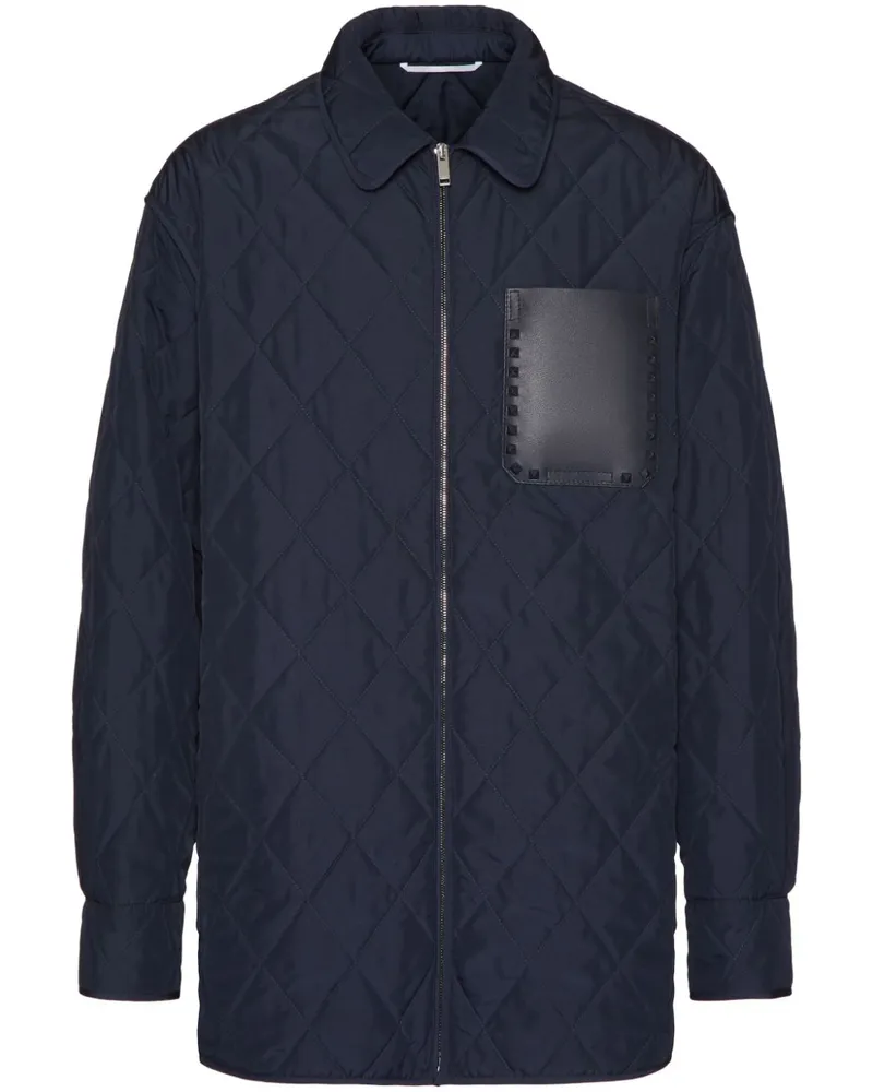 Valentino Garavani Gesteppte Rockstud Untitled Hemdjacke - Blau Blau