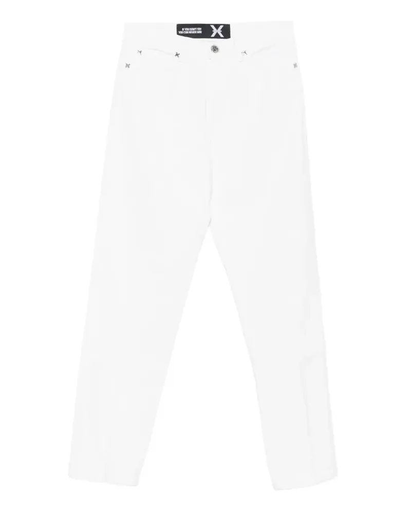 John Richmond logo-embroidered jeans - Weiß Weiß