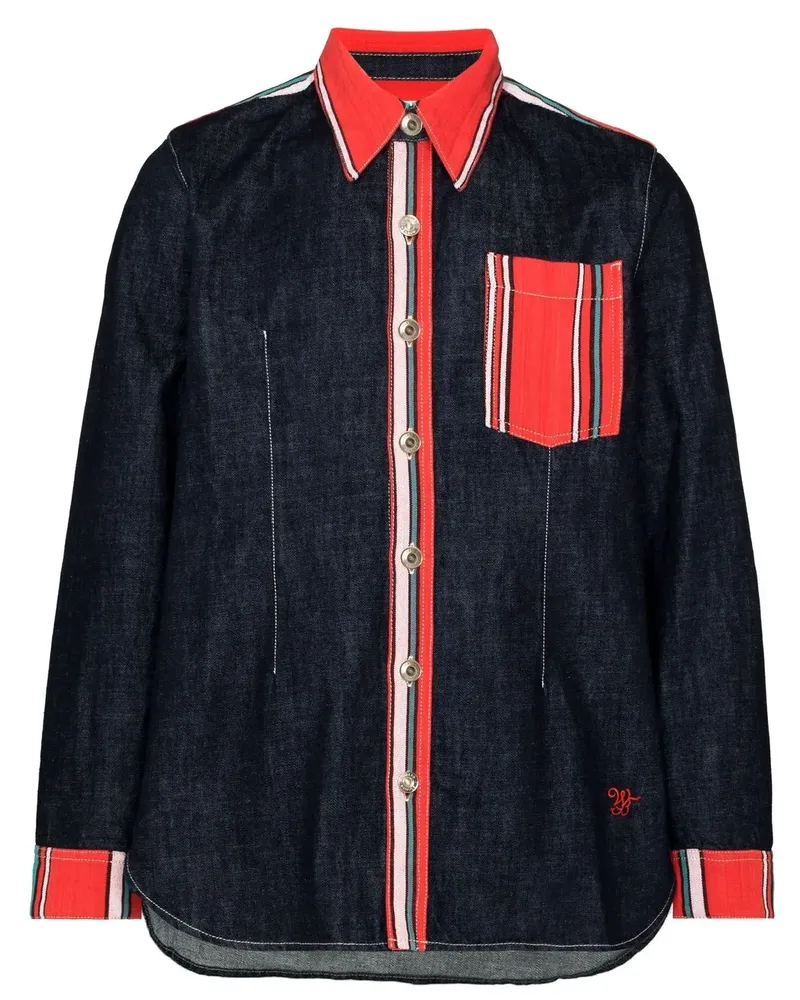 Wales Bonner Cotonou Jeanshemd - Blau Blau