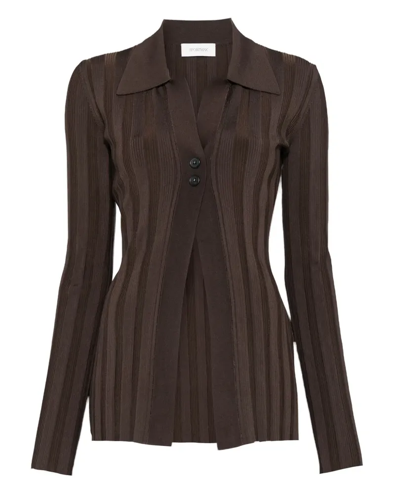 SPORTMAX Gerippter Albio Cardigan - Braun Braun