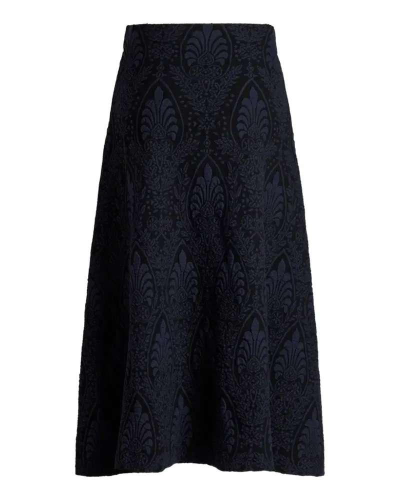 Etro Jacquard-Maxirock mit Medaillon-Motiv - Blau Blau
