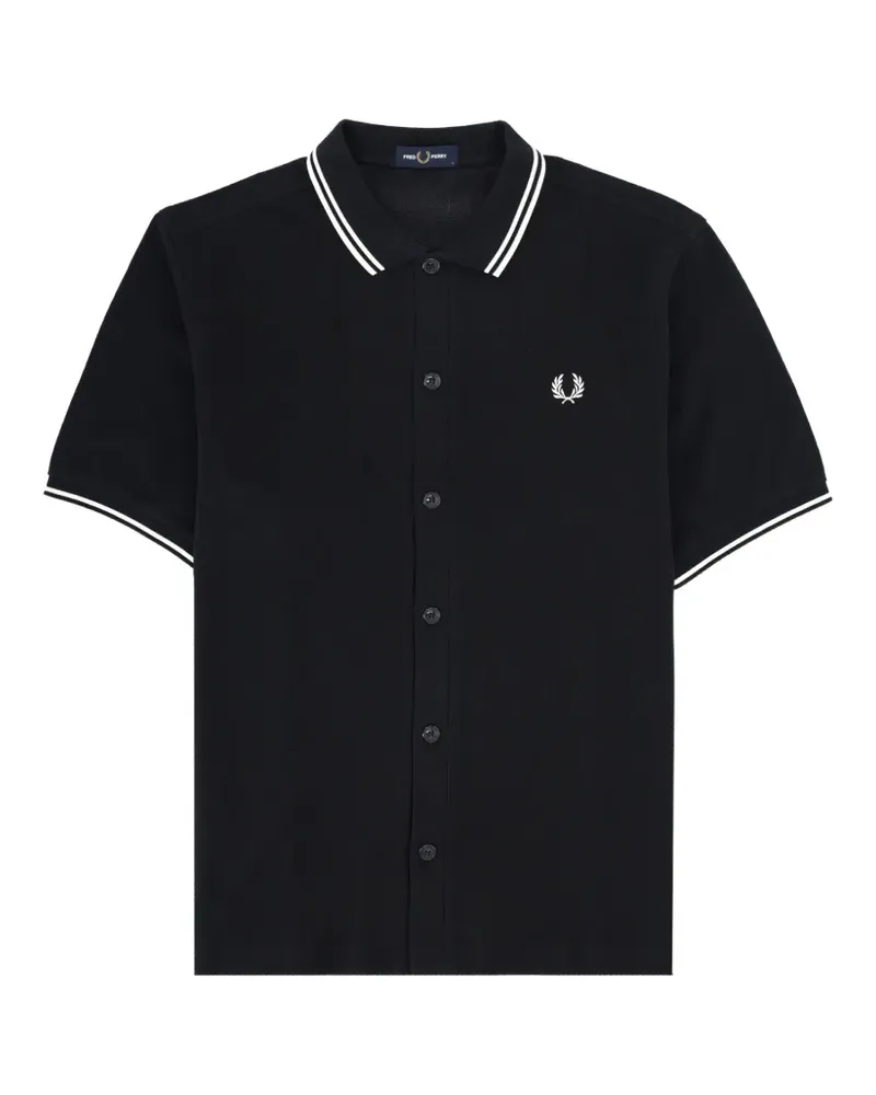 Fred Perry Twin Tipped Piqué-Poloshirt - Blau Blau