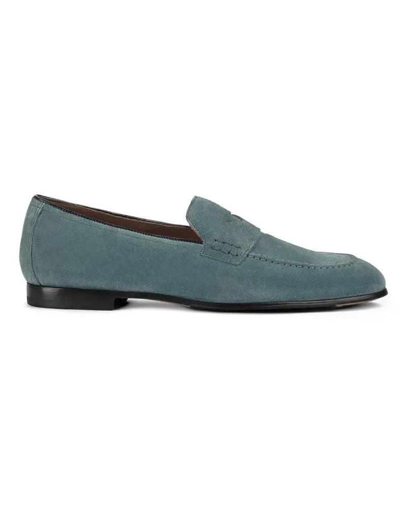 Doucal´s suede penny loafers - Blau Blau