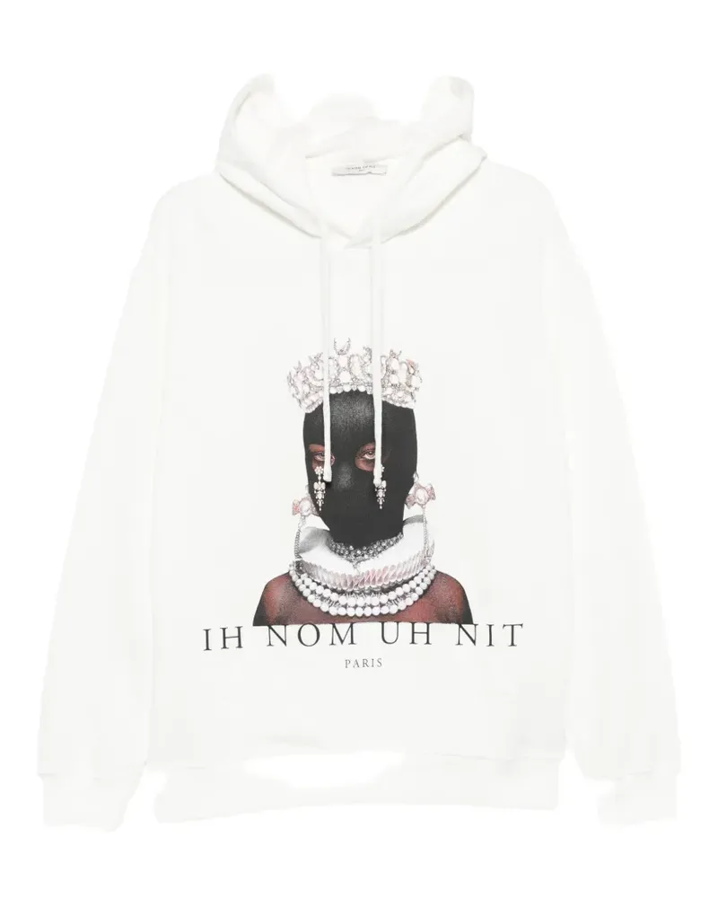 IH NOM UH NIT graphic-print drawstring hoodie - Weiß Weiß