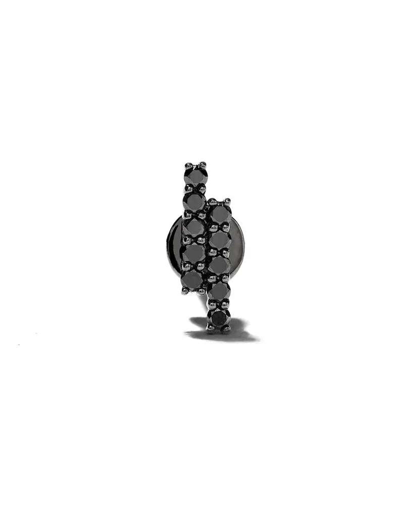 Alinka 18kt 'Mala' Weißgoldohrring mit Diamanten - Schwarz Schwarz