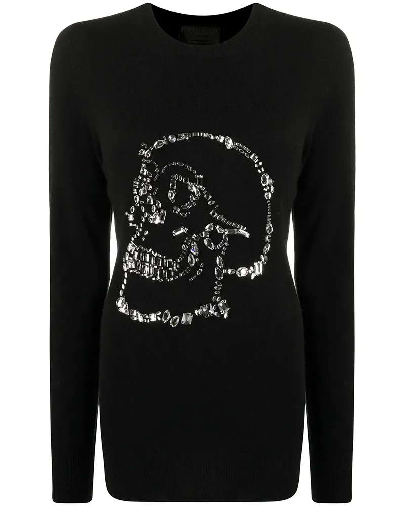 Philipp Plein Pullover mit Totenkopf - Schwarz Schwarz