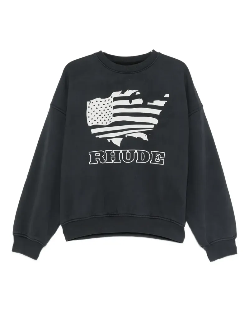 RHUDE logo-print sweater - Schwarz Schwarz
