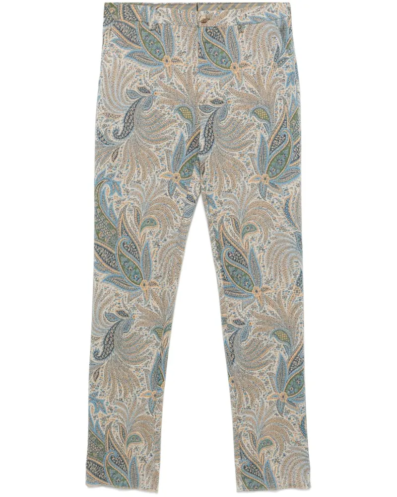 Etro Tapered-Hose mit Paisley-Print - Blau Blau