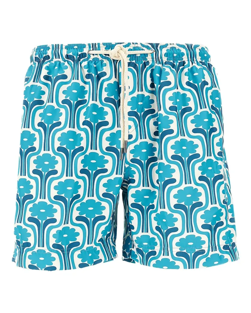 PENINSULA Badeshorts mit Blumen-Print - Blau Blau