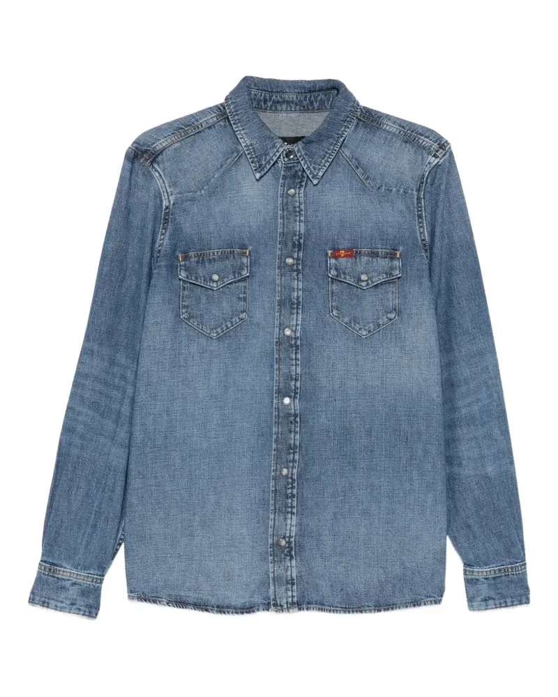 7 for all mankind Jeanshemd im Western-Look - Blau Blau