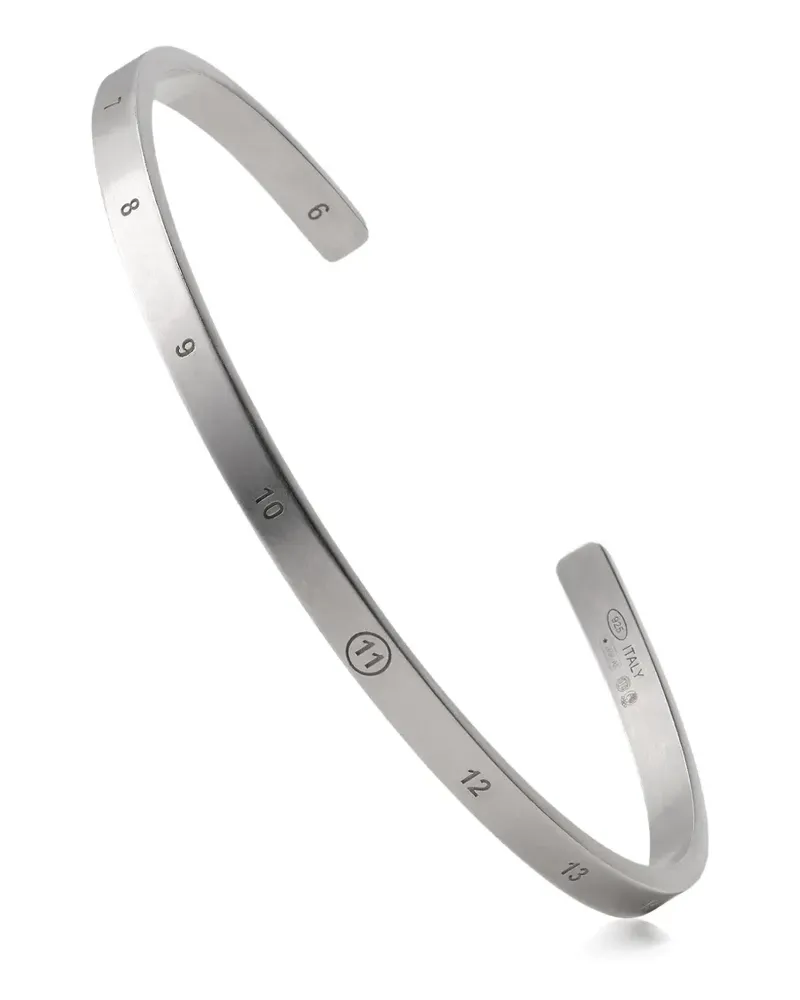Maison Margiela Number Reference cuff bracelet - Silber Silber