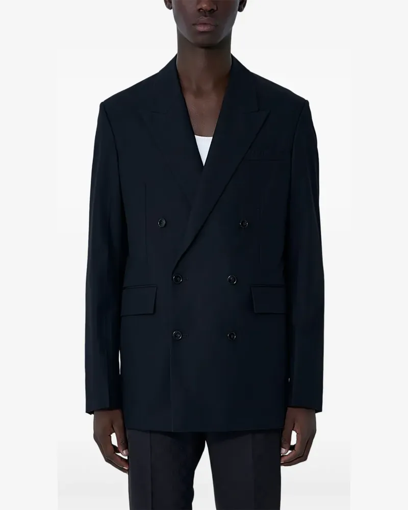 Gucci Doppelreihiges Sakko mit fallendem Revers - Schwarz Schwarz
