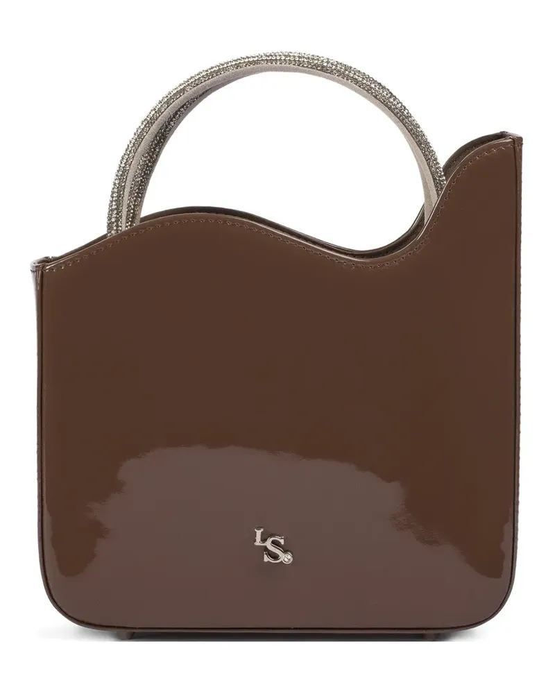 Le Silla Kleiner Ivy Wellen-Tote Bag mit Kristallen - Braun Braun