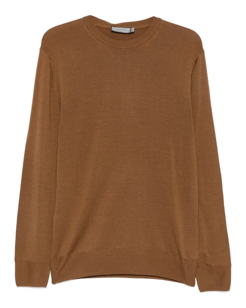Canali crew-neck long-sleeve sweater - Braun Braun