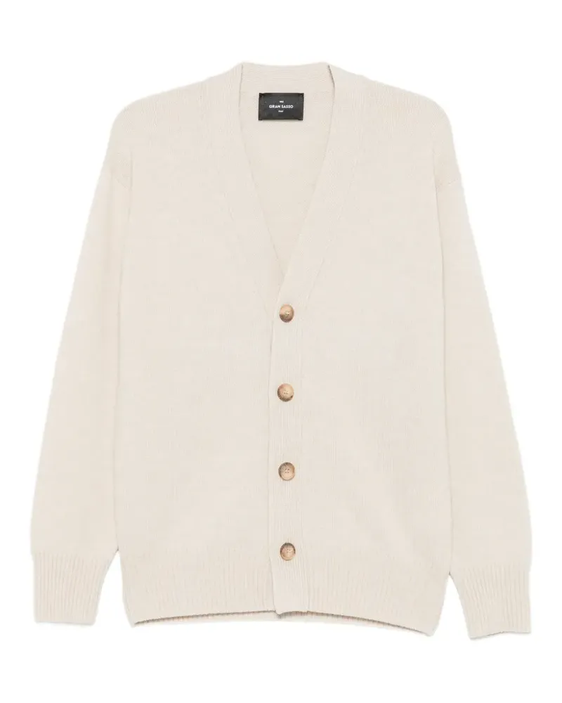 Gran Sasso Cardigan mit V-Ausschnitt - Nude Nude
