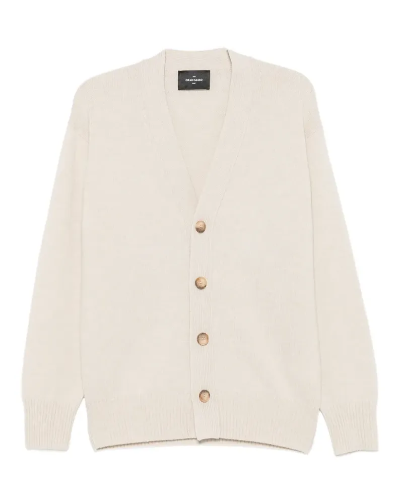 Gran Sasso Cardigan mit V-Ausschnitt - Nude Nude
