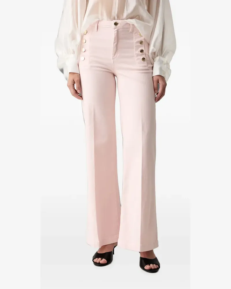 VICOLO Weite Jeans mit Knopfdetail - Rosa Rosa