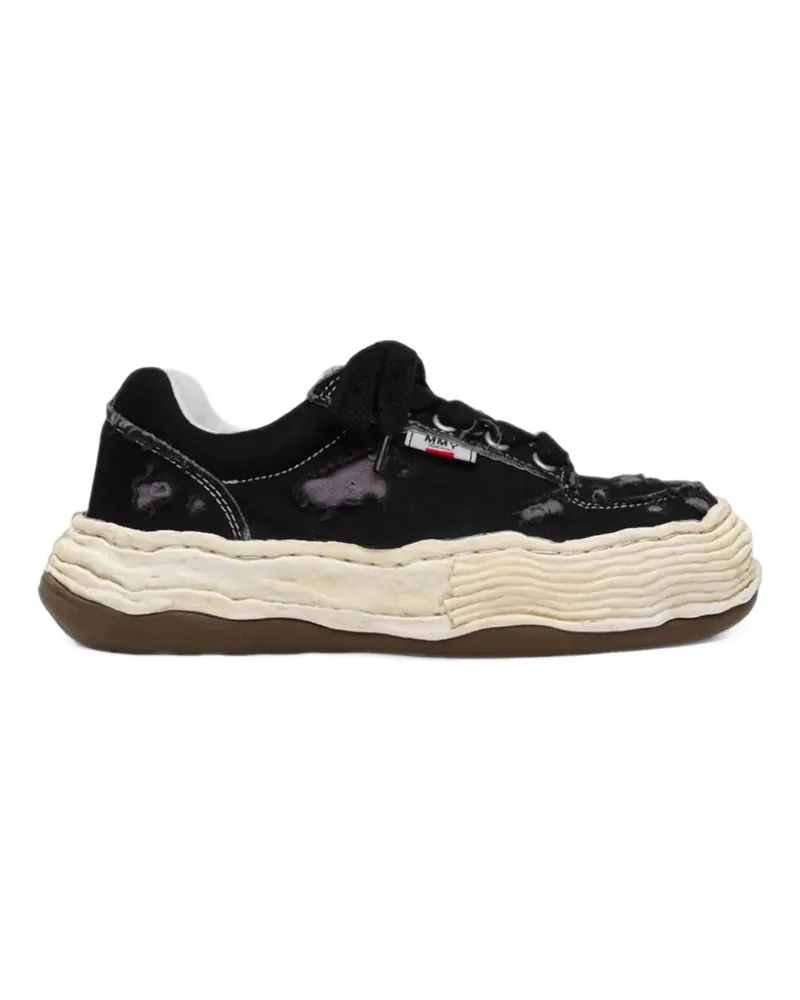 MIHARAYASUHIRO Oliver ripped sneakers - Schwarz Schwarz