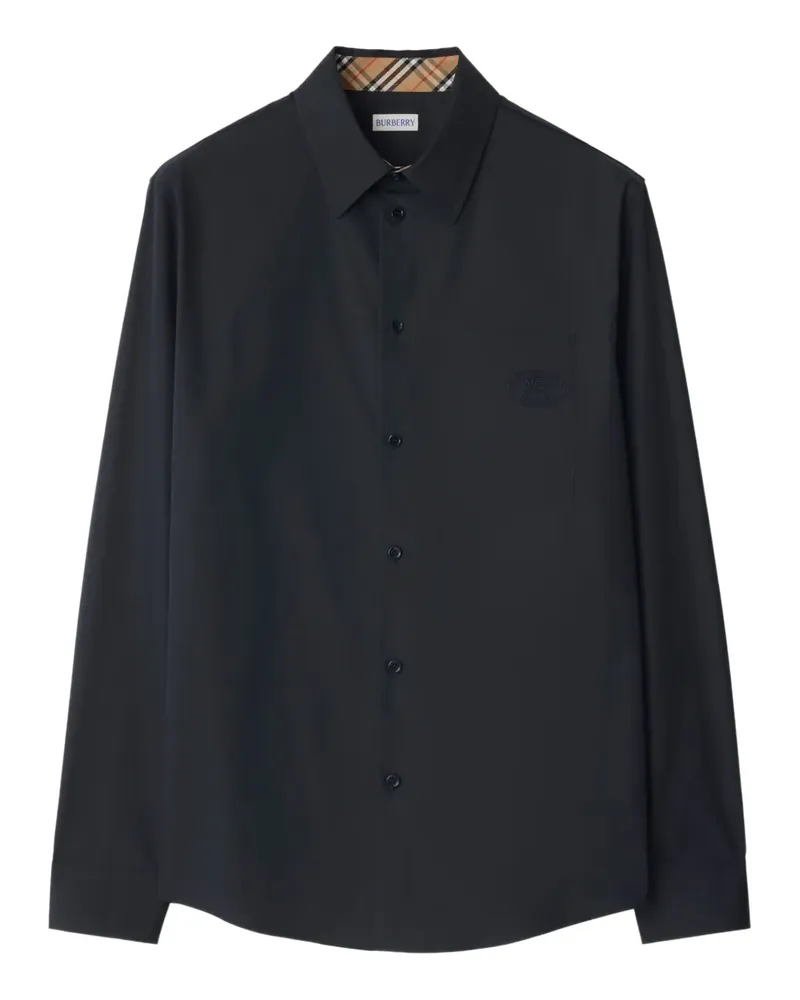 Burberry Popeline-Hemd - Blau Blau