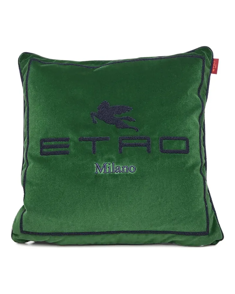 Etro Kissen mit Logo-Stickerei (45cm x 45cm) - Grün Grün
