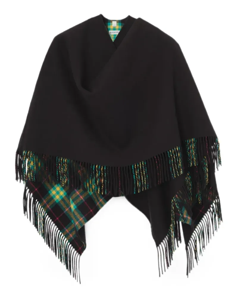 Burberry Cape aus Wolle - Schwarz Schwarz