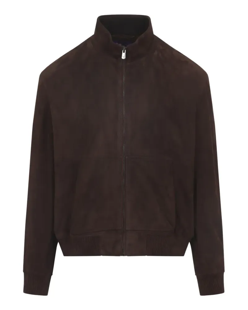 Ralph Lauren zip lamb skin jacket - Braun Braun