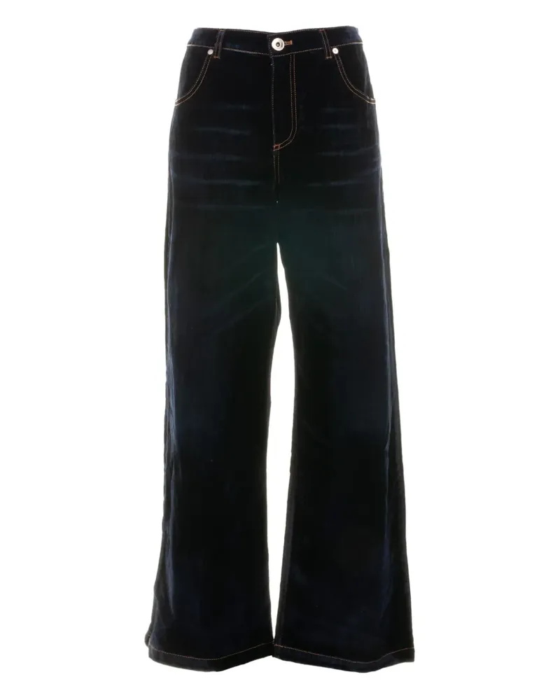 Eleventy topstitch-detail cotton jeans - Blau Blau