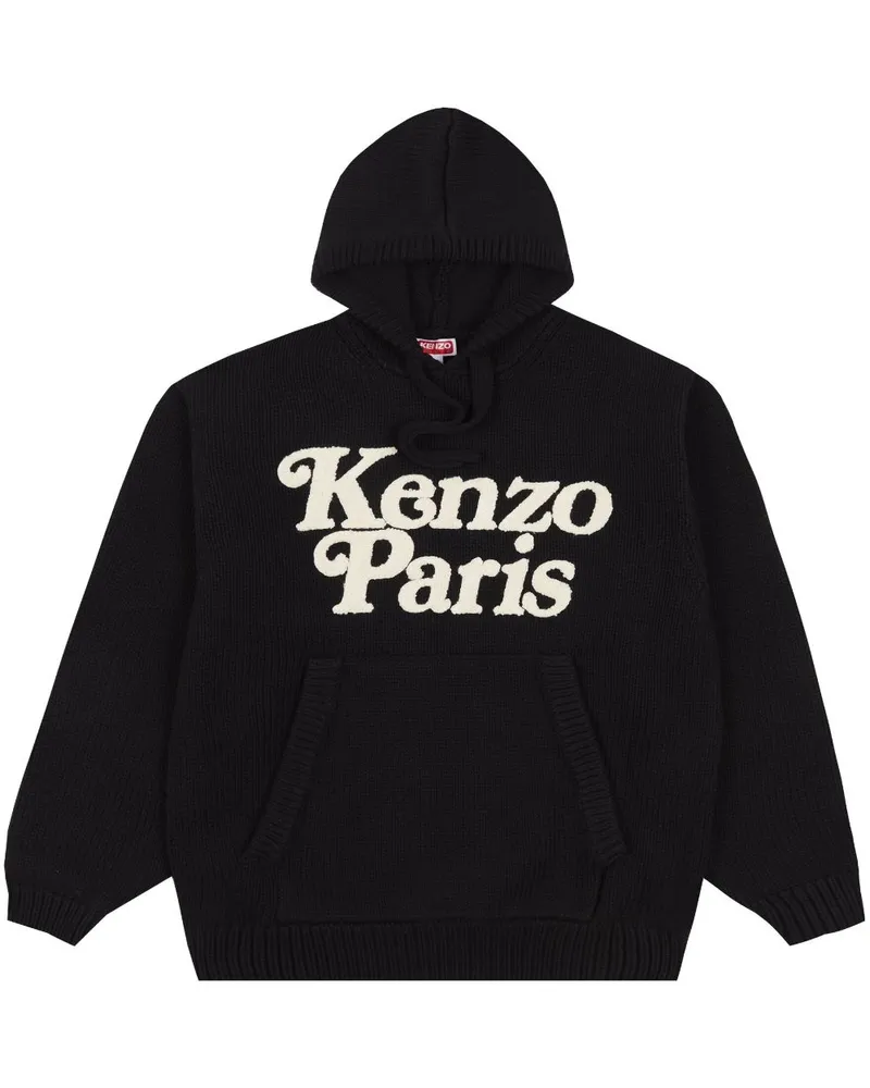 Kenzo x Verdy "Black" Hoodie in Intarsienstrick - Schwarz Schwarz