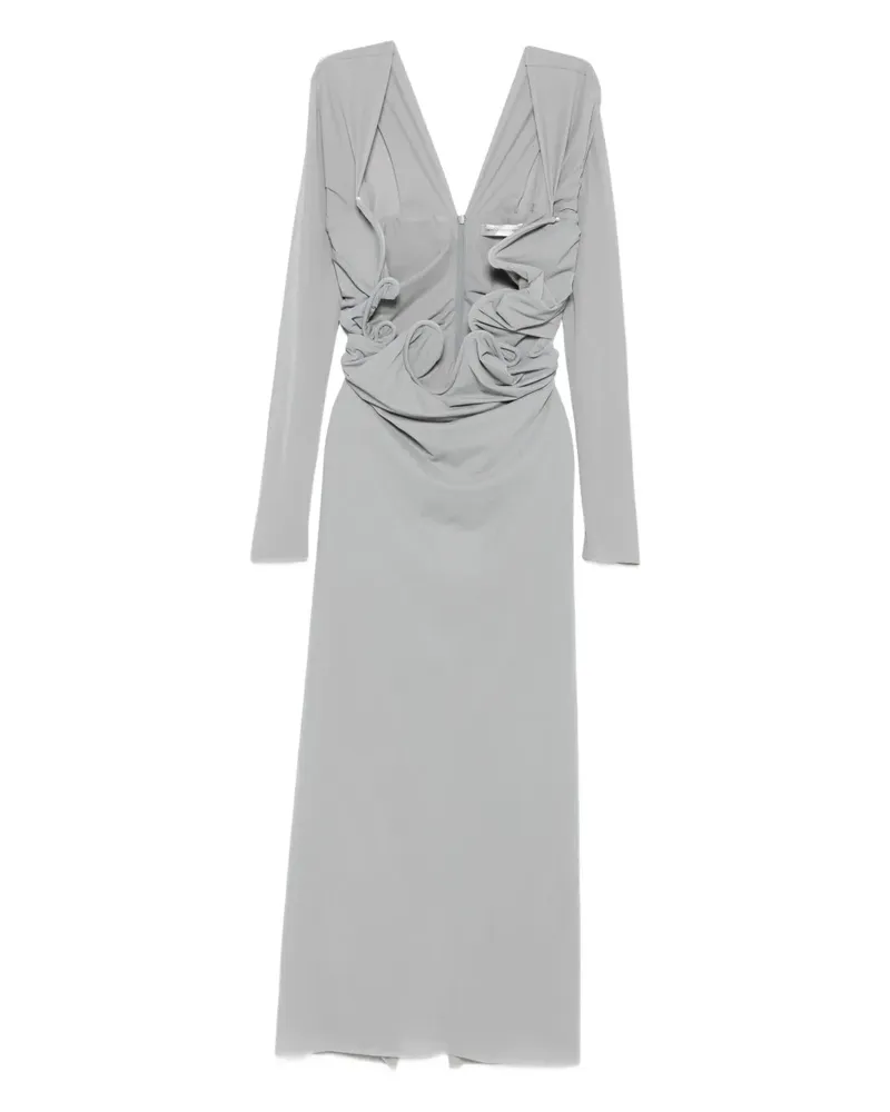 Christopher Esber long-sleeved draped dress - Grau Grau