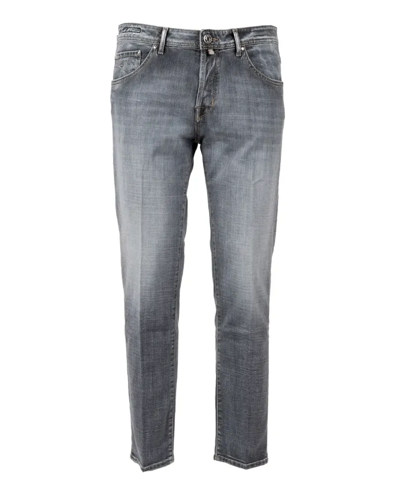 Jacob Cohën Schmale Cropped-Jeans - Grau Grau