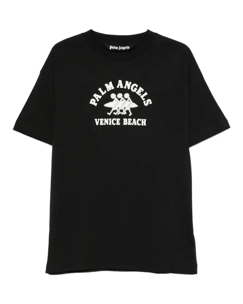 Palm Angels T-Shirt mit Venice Beach-Print - Schwarz Schwarz