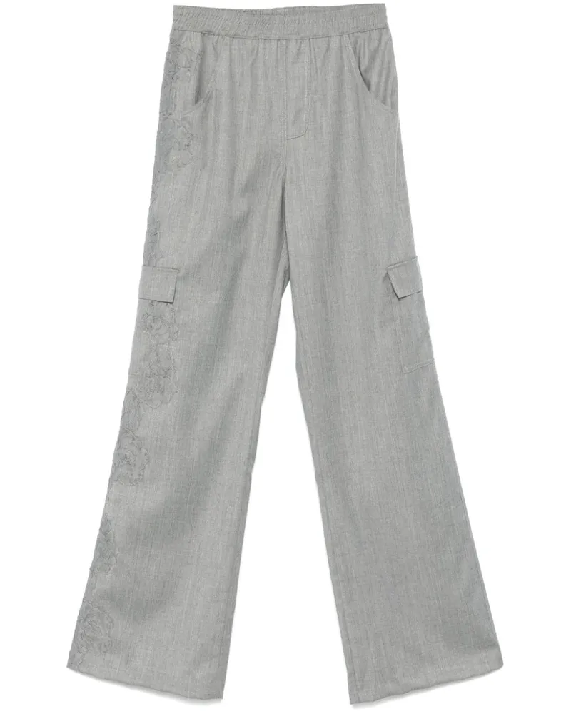 Ermanno Scervino Hose mit Spitzenverzierung - Grau Grau