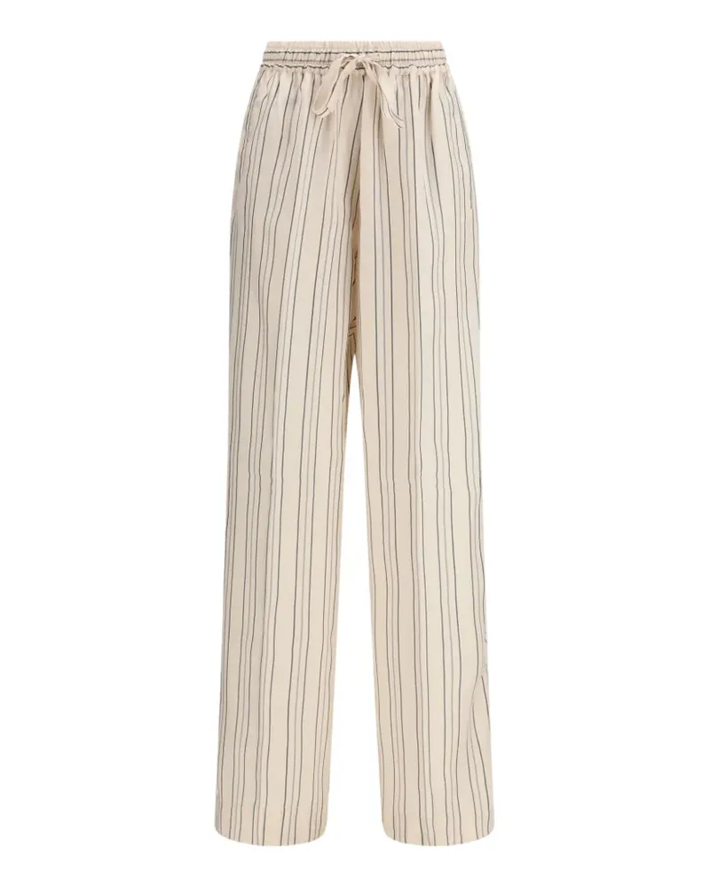 Umit Benan Gestreifte Michelle Hose - Nude Nude