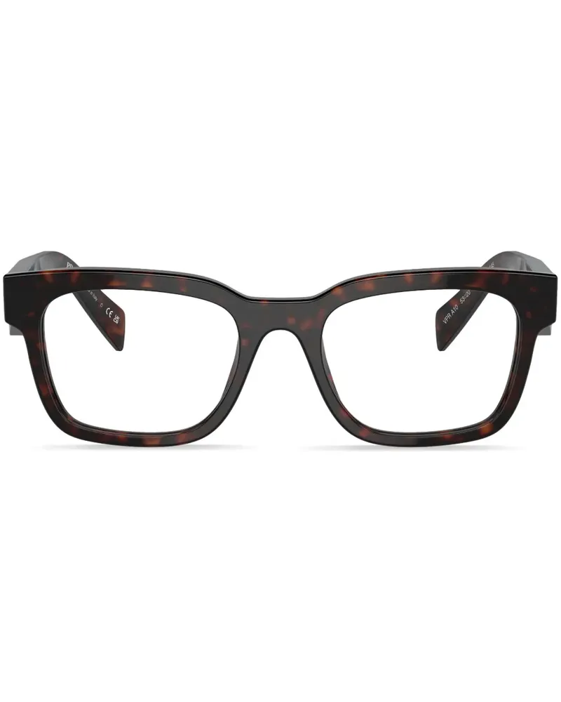 Prada Eckige Brille in Schildpattoptik - Rot Rot
