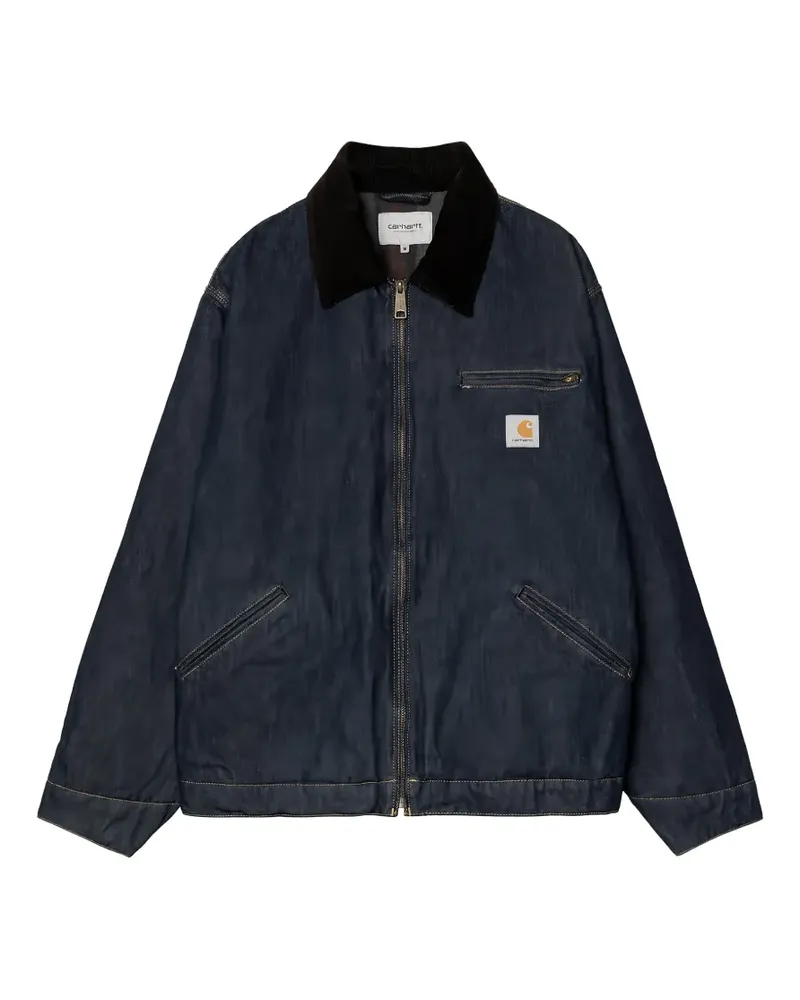 Carhartt WIP OG Detroit corduroy-collar denim jacket - Blau Blau